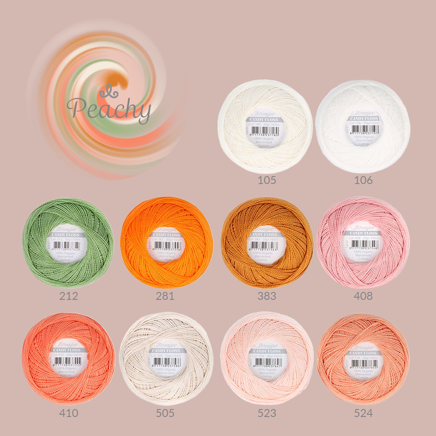 Scheepjes Candy Floss Colour Pack - Peachy