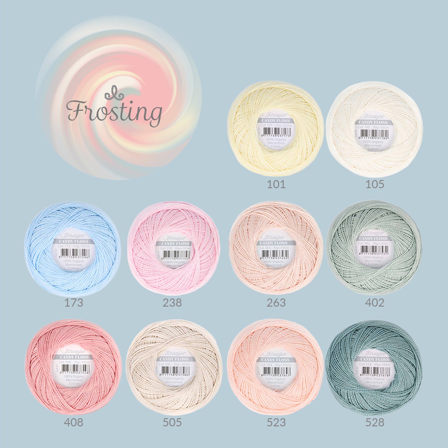 Scheepjes Candy Floss Colour Pack - Frosting