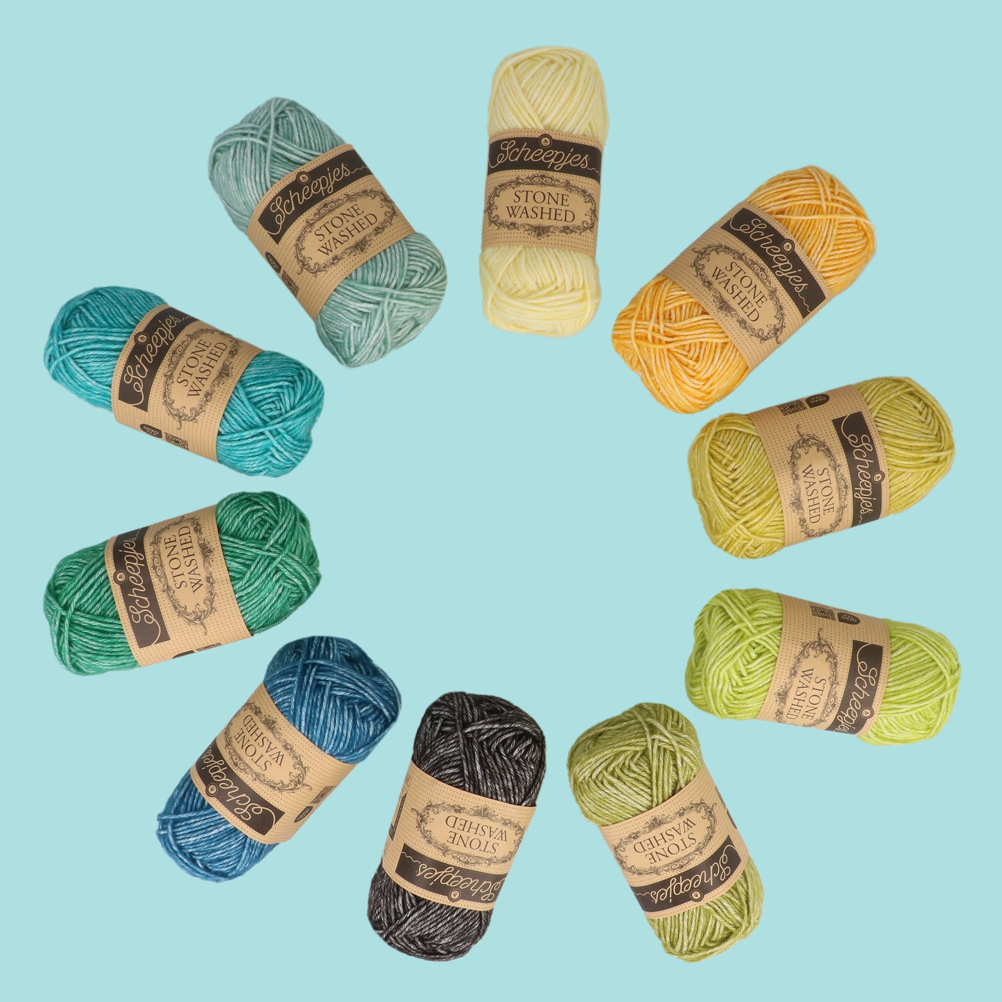 Scheepjes Stone Washed Colour Pack - Grounding