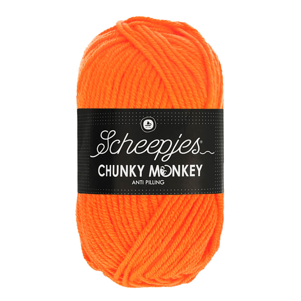 Scheepjes Chunky Monkey Anti Pilling Acrylic Yarn Lime 1821 Lot of 4